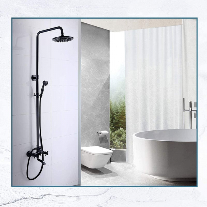 Coloana dus cu 3 functii de curgere para rotunda ajustabila culoare negru mat [2]