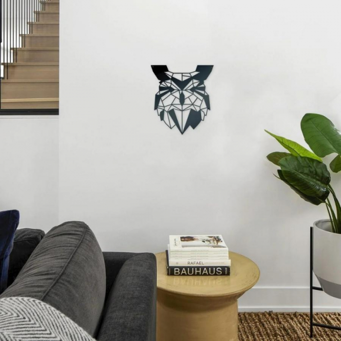 Decor metalic Hibou 32 x 36 cm. negru [2]