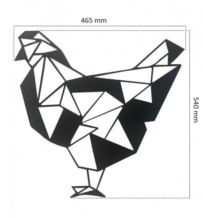 Decor metalic Pui 46 x 54 cm. negru [3]