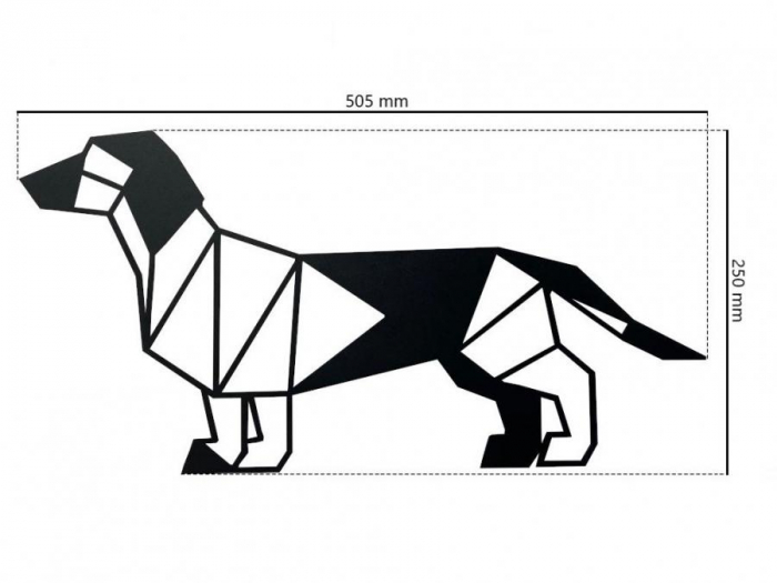 Decor metalic Ratier 50 x 25 cm. negru [3]