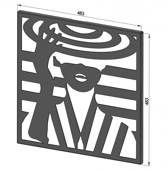 Decor perete Silhouette negru [6]