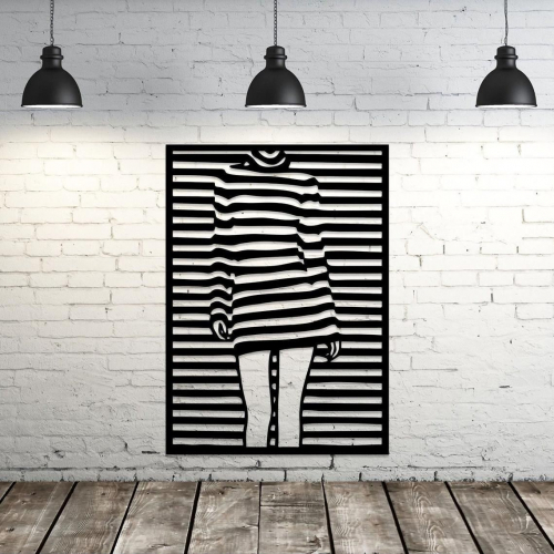 Decor perete Silhouette III negru [4]