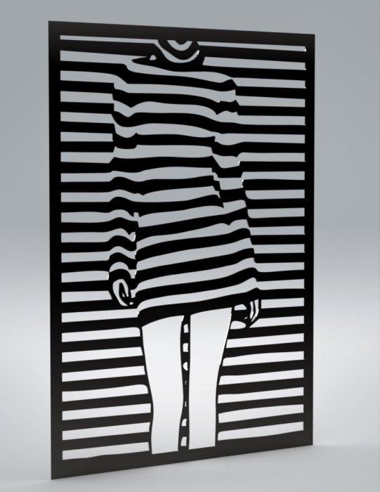 Decor perete Silhouette III negru [2]