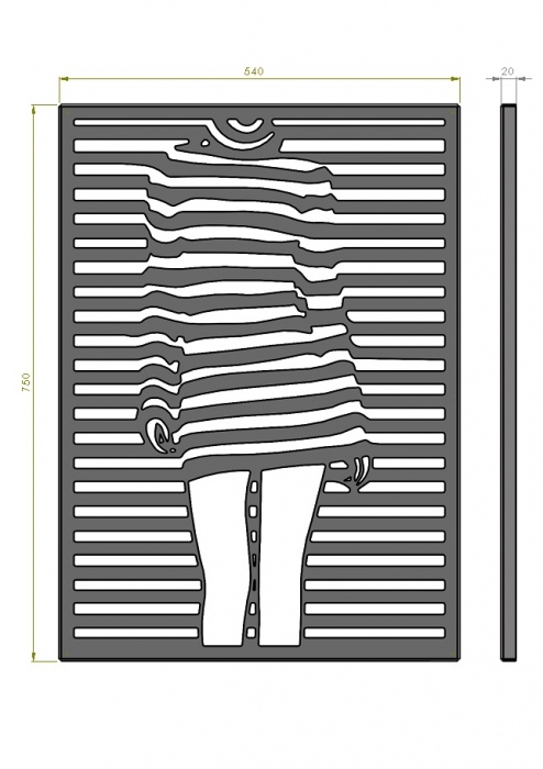 Decor perete Silhouette III negru [3]