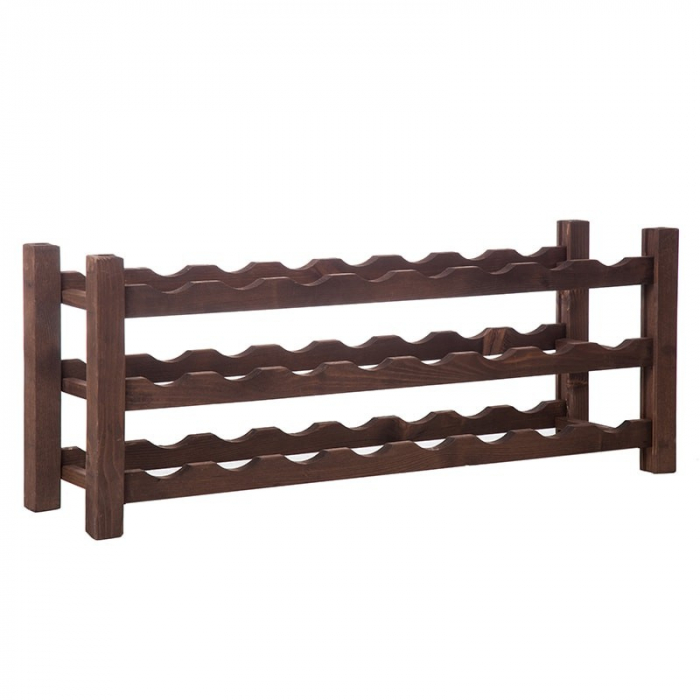 Raft 24 sticle vin din lemn maro 3x8 marca VinO [2]