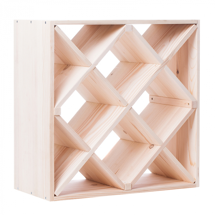 Raft 24 sticle vin lemn natur tip fagure marca Cubx [2]