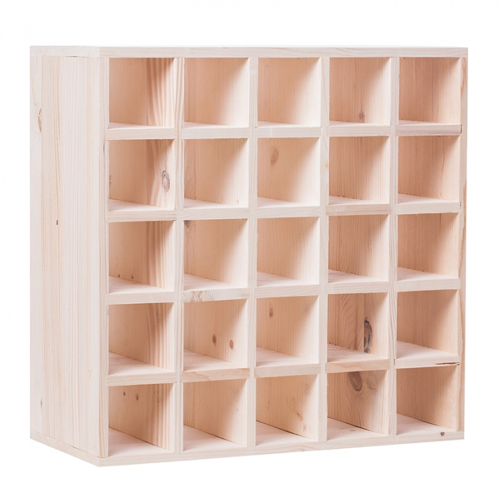 Raft 25 sticle vin lemn natur tip retea marca Cubx [2]