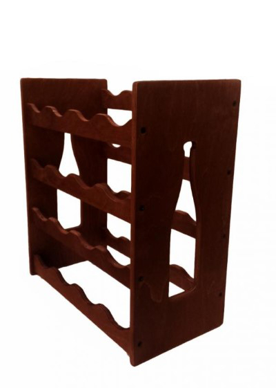 Raft decorativ 16 sticle vin, lemn marca Atelier [1]