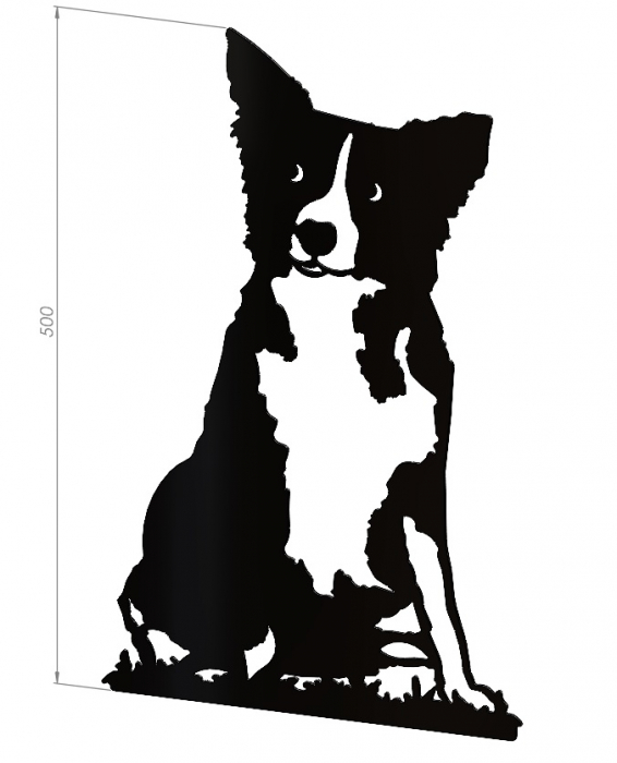 Set decor perete Chien 50 cm. negru [3]