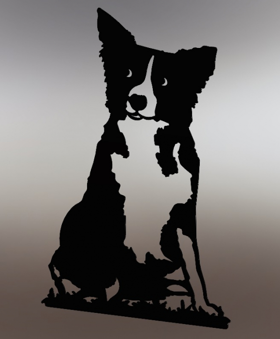 Set decor perete Chien 50 cm. negru [2]