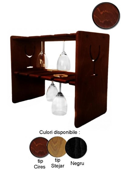 Suport lemn pentru pahare cu picior marca Atelier [2]