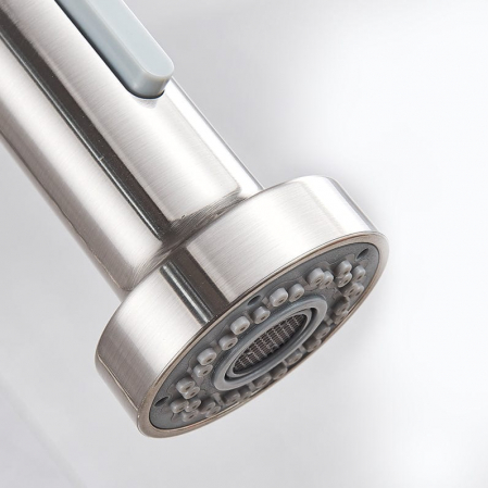 Bateria profesionala pentru bucatarie Heim Chrome, cu 2 functii de curgere, dus extractibil, senzor tactil de pornire/oprire, argintiu nichelat [3]