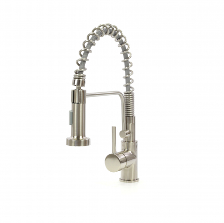 Bateria profesionala pentru bucatarie Heim Chrome, cu 2 functii de curgere, dus extractibil, senzor tactil de pornire/oprire, argintiu nichelat [10]