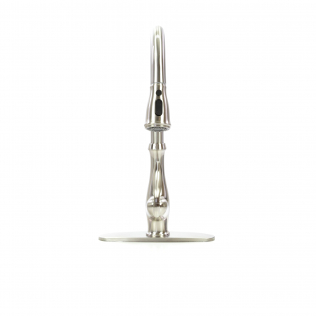 Bateria profesionala pentru bucatarie Shein, cu 2 functii de curgere, dus extractibil, argintiu nichelat [8]