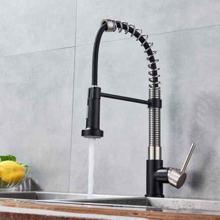 Baterii bucatarie - Bateria profesionala pentru bucatarie Swan, cu 2 functii de curgere, dus flexibil