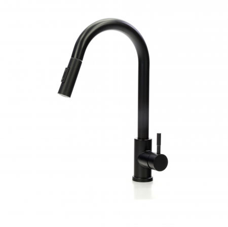 Baterie bucatarie de lux, cu dus extractibil si 2 functii de curgere [9]