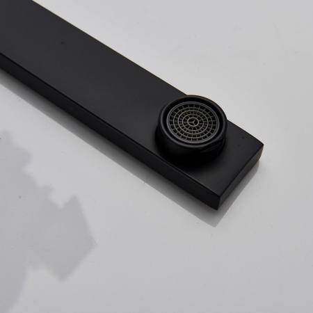 Baterie bucatarie lux  cu cadru patrat si monocomanda, negru mat [5]