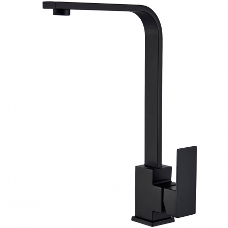 Baterie bucatarie lux  cu cadru patrat si monocomanda, negru mat [1]