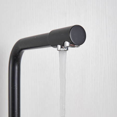 Baterie bucatarie pt. apa filtrata cu 2 cai negru mat [3]