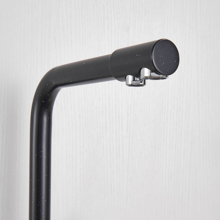 Baterie bucatarie pt. apa filtrata cu 2 cai negru mat [2]