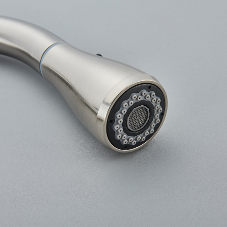 Baterie bucatarie pt. apa filtrata cu 3 cai si dus extractabil argintiu [4]