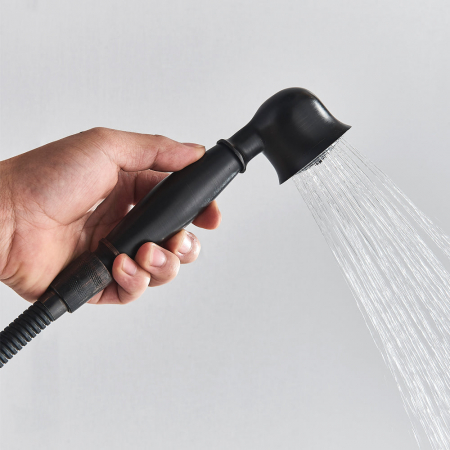 Coloana dus cu 3 functii de curgere para rotunda ajustabila culoare negru mat [3]