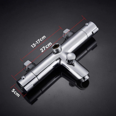 Coloana dus cu 3 functii de curgere si termostat para rotunda culoare argintiu cromat [5]