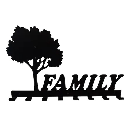 Cuier metalic Copacul familiei - 8 agatatoare [1]