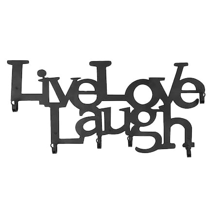 Cuier metalic Live Love Laugh - 6 agatatoare [3]