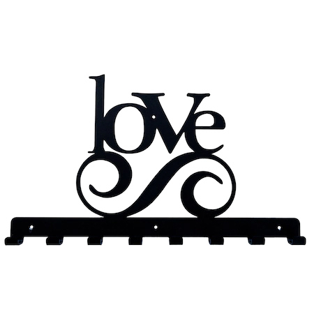 Cuier metalic Love sign - 8 agatatoare [1]