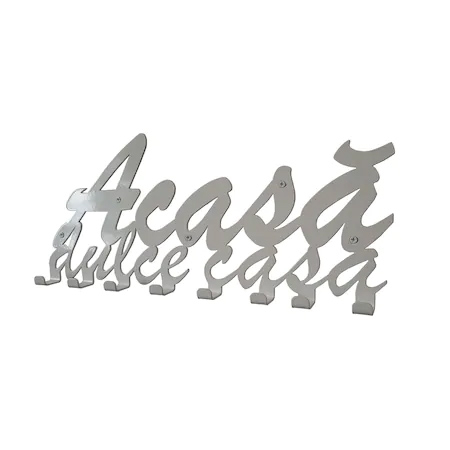 Cuiere decorative - Cuier metalic Acasa dulce casa - 8 agatatoare