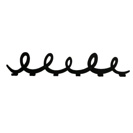 Cuiere decorative - Cuier metalic Wave - 6 agatatoare