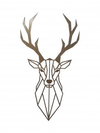 Decoratiuni metalice - Decor metalic Cerb 55 x 30, auriu