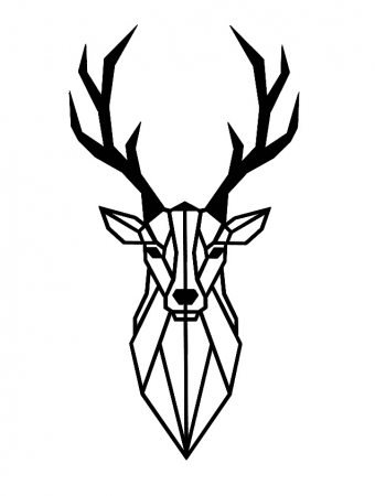 Decoratiuni metalice - Decor metalic Cerb 55 x 30, negru