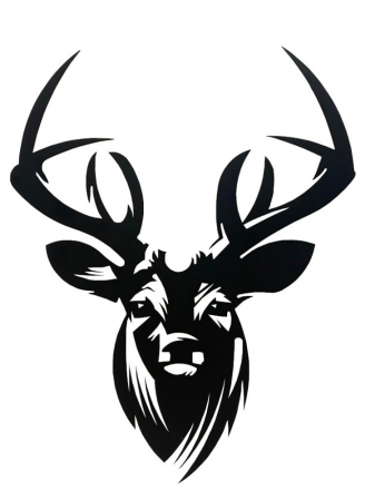 Decoratiuni metalice - Decor metalic Cerb III 61 x 64, negru