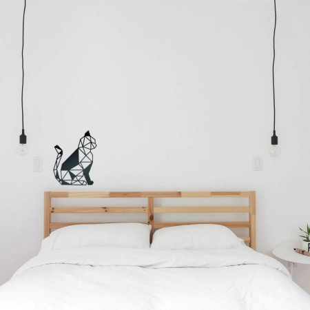 Decor metalic Chat 31 x 40 cm. negru [2]