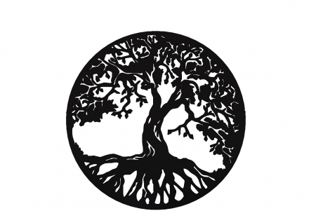 Decoratiuni de perete - Decor perete Copacul vietii II negru