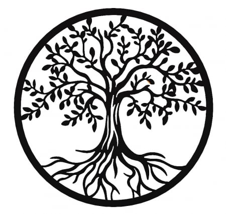 Decoratiuni metalice - Decor perete Copacul vietii III negru