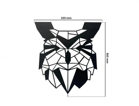 Decor metalic Hibou 32 x 36 cm. negru [2]