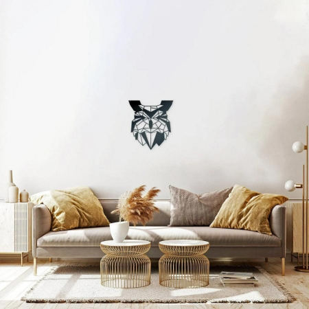 Decor metalic Hibou 32 x 36 cm. negru [3]