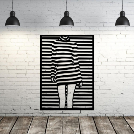 Decor perete Silhouette III negru [3]