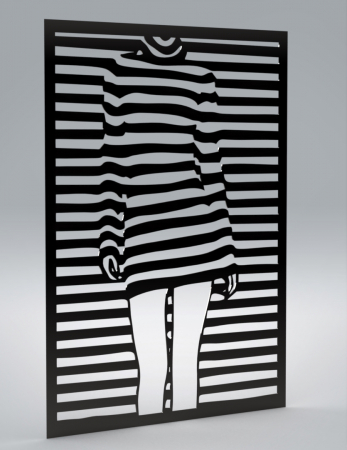 Decor perete Silhouette III negru [1]