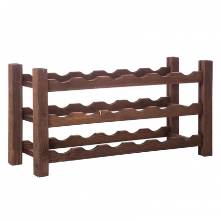 Raft 18 sticle vin lemn maro 3x6 marca VinO [1]