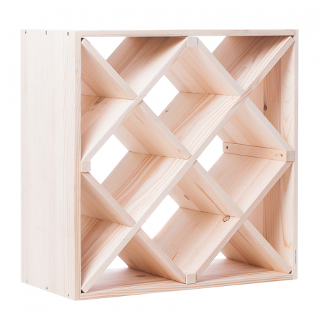 Raft 24 sticle vin lemn natur tip fagure marca Cubx [1]