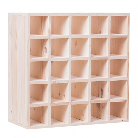 Raft 25 sticle vin lemn natur tip retea marca Cubx [1]