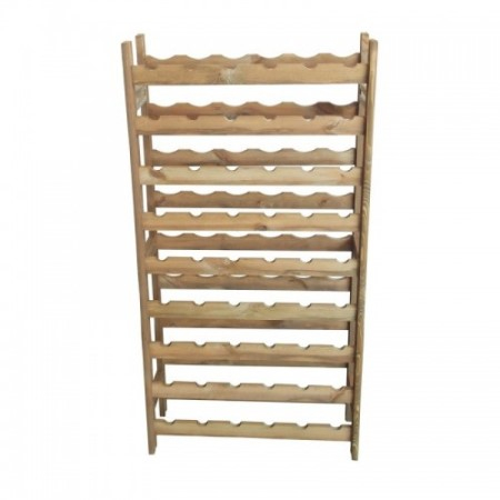 Accesorii pentru vin - Raft crama 54 sticle de vin din lemn natur marca Atelier