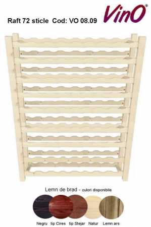 Accesorii pentru vin - Raft crama 72 sticle de vin din lemn 9x8 marca VinO