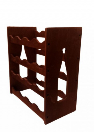 Accesorii pentru vin - Raft decorativ 16 sticle vin, lemn marca Atelier