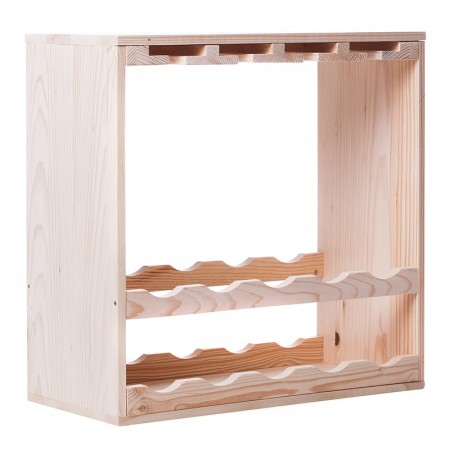 Raft natur combinat 10 sticle vin + 8 pahare marca Cubx [1]