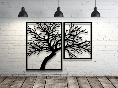 Set decor perete Arbres II 106 x 80 cm. negru [3]